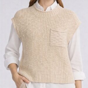 NWT Design365 Dune Sleeveless Ribbed Knit Sweater Vest |